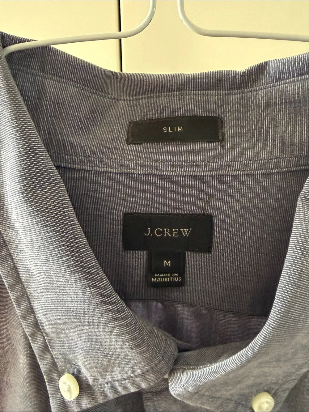 J.Crew Men’s Slim Fit Oxford Button-Down Shirt Blue Gray Size Medium